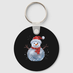 Chaveiro Snowman Natal Retro Santa Hat Disco Ball Match
