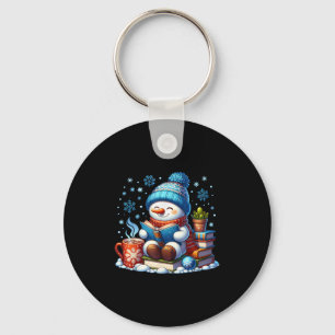 Chaveiro Snowman Reading Book Amadurece O Videário de Natal