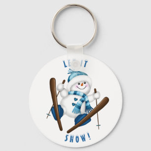 Chaveiro Snowman Snow Skier Snowflake