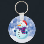 Chaveiro Snowman Winter Merry Christmas Snow<br><div class="desc">Bonito boneco de neve no Tema de Natal da neve Doormat.</div>