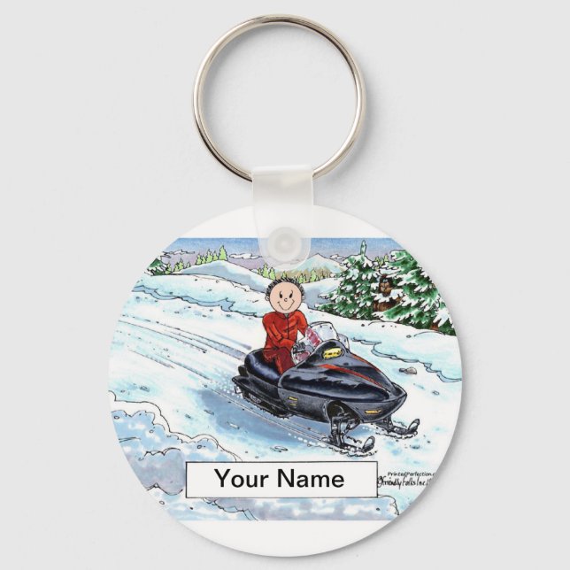 Chaveiro Snowmobile - Cartoon masculino (Frente)