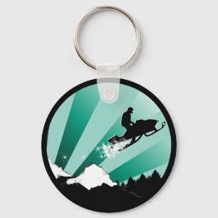 Chaveiro snowmobile. pthalo. círculo