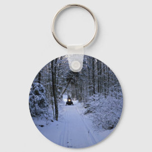 Chaveiro Snowmobiling após o inverno fresco da queda de