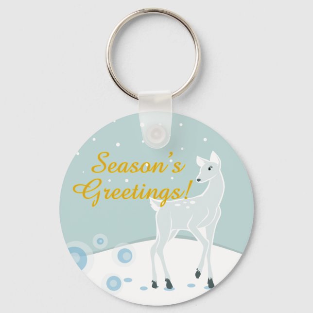 Chaveiro Snowy Deer (Frente)