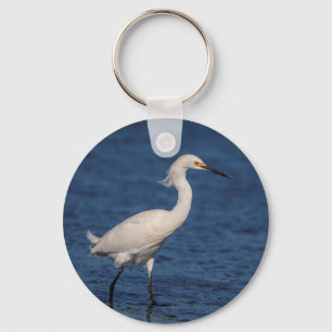 Chaveiro Snowy Egret em North Beach