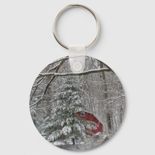 Chaveiro Snowy Red Barn