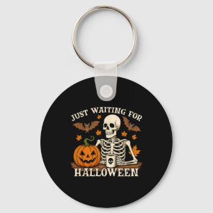Chaveiro Só Esperando O Halloween Jack Ou Lanterna Skeleto