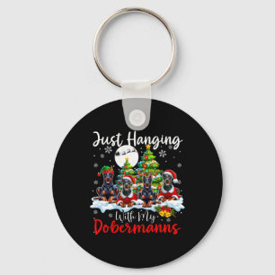 Chaveiro Só Estou Com Meus Dobermanns Xmas Três Papais noei