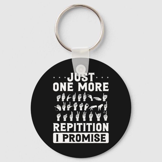 Chaveiro Só Mais Uma Reputação Que Prometo Design Para Surd (Frente)