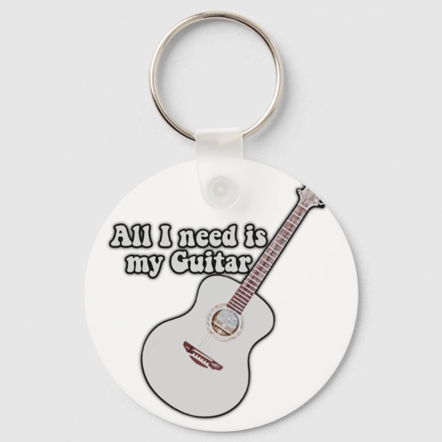 Chaveiro Só preciso da minha guitarra. (Frente)
