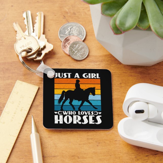 Chaveiro Só uma garota que ama cavalos, dono de cavalos eng (Mesa)