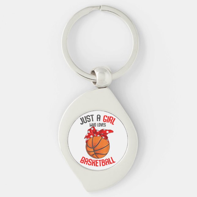 Chaveiro Só uma garota que ama uma moça de basquete (Frente)