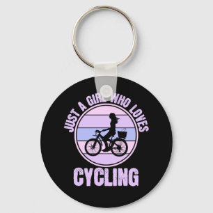 Chaveiro Só uma garota que ama uma moça de bicicleta