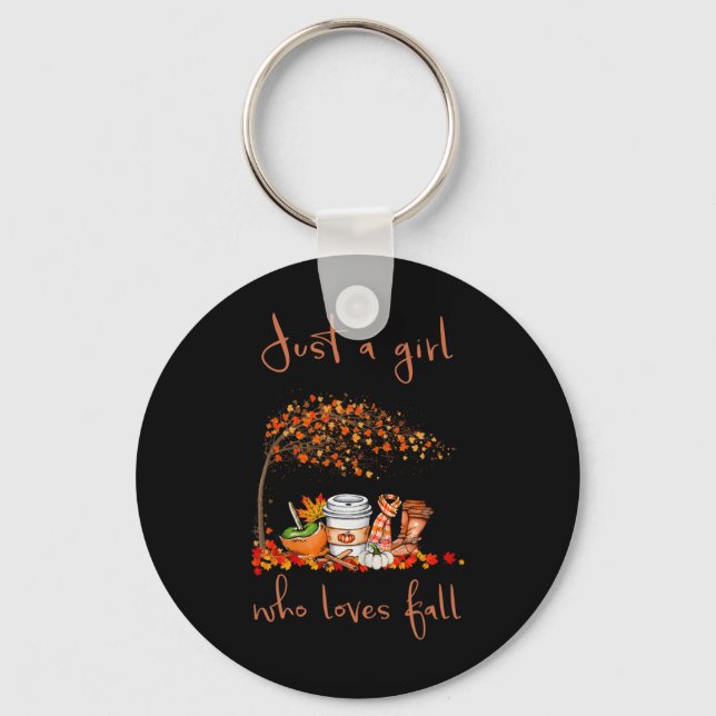 Chaveiro Só Uma Menina Que Adora Uma Pedra De Pumpkin Caída (Frente)