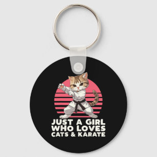 Chaveiro Só Uma Menina Que Ama Gatos E Karate. Funny Karat