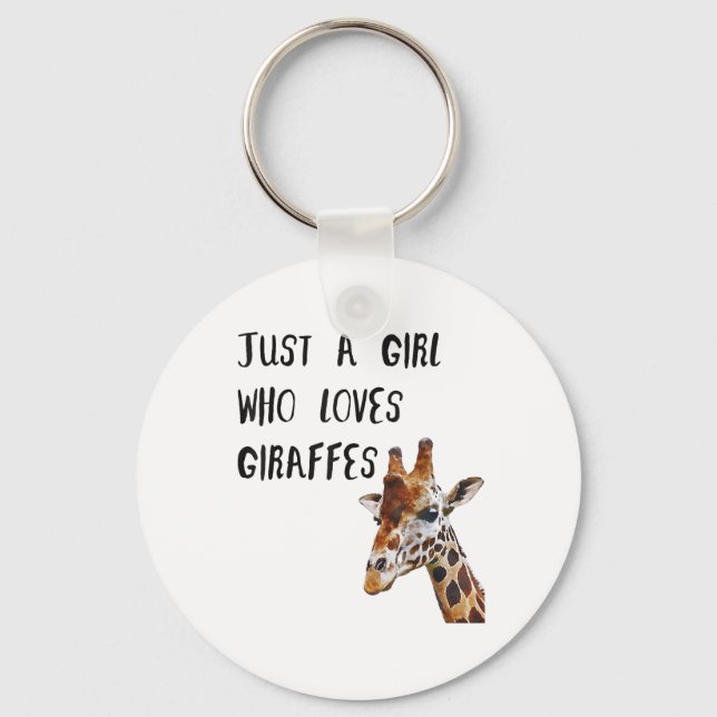 Chaveiro Só Uma Menina Que Ama Girafas Bestiçadas (Frente)