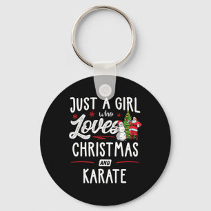 Chaveiro Só Uma Menina Que Ama O Natal E O Karate Gift Wo