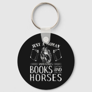 Chaveiro Só Uma Mulher Que Adora Livros Cavalos Cavalos Rid