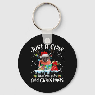 Chaveiro Só Uma Rapariga Que Ama Pug E O Natal Feio