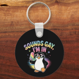 Chaveiro Soa Gay, estou no Design do Mês do Orgulho - Pingu