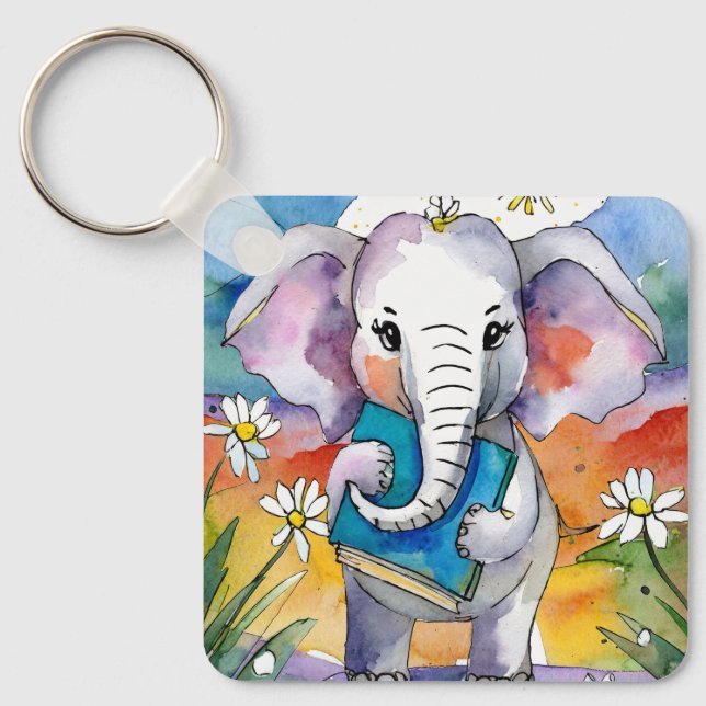 Chaveiro Sober Elephant c/ Big Book A Prayer CUSTOM (Frente)