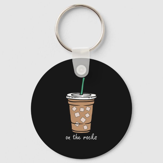 Chaveiro Sobre O Bebendo De Verão De Café Forçado De Rochas (Frente)