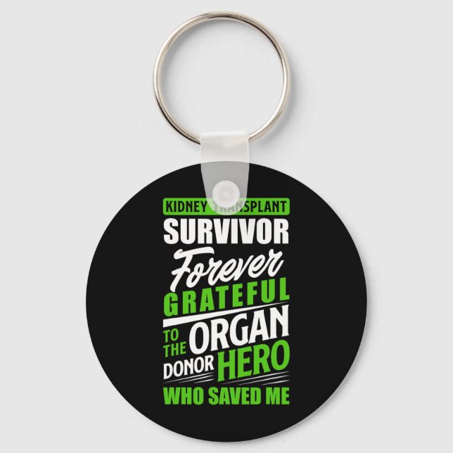Chaveiro Sobrevivência do transplante renal Orgão Doador re (Frente)
