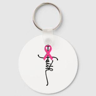 Chaveiro Sobrevivente Cruzado Fita Rosa Cancer 2