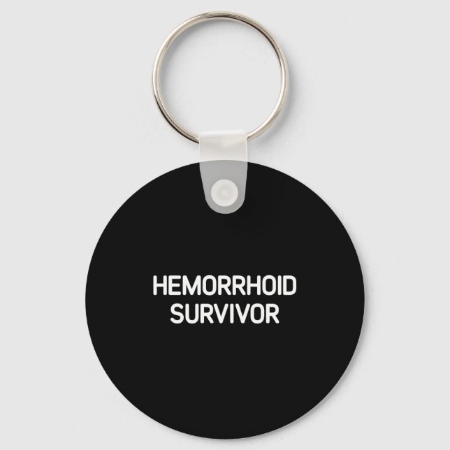 Chaveiro Sobrevivente de Hemorroida, Engraçado, Piadas, Sar (Frente)