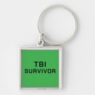 Chaveiro Sobrevivente de Lesão Cerebral Traumática TBI Verd