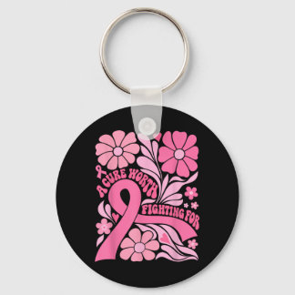 Chaveiro Sobrevivente do Câncer de Mama Floral Boho Uma Cur