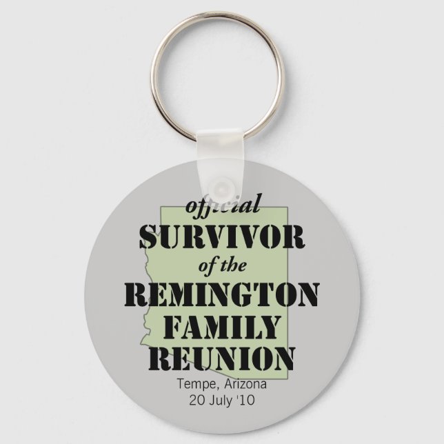 Chaveiro Sobrevivente Sindical Oficial da Família - Verde A (Frente)