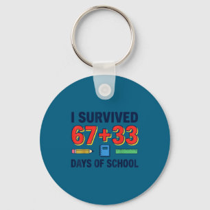 Chaveiro Sobrevivi 67+33 dias de escola 100 dias de escola