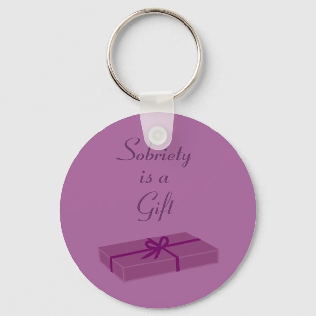 Chaveiro Sobriety is a Gift key chain (Frente)