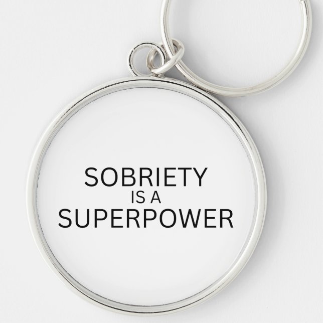 Chaveiro Sobriety Is A Superpower Minimalist Key Ring (Frente)