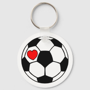 Chaveiro Soccer Ball (Red Heart)