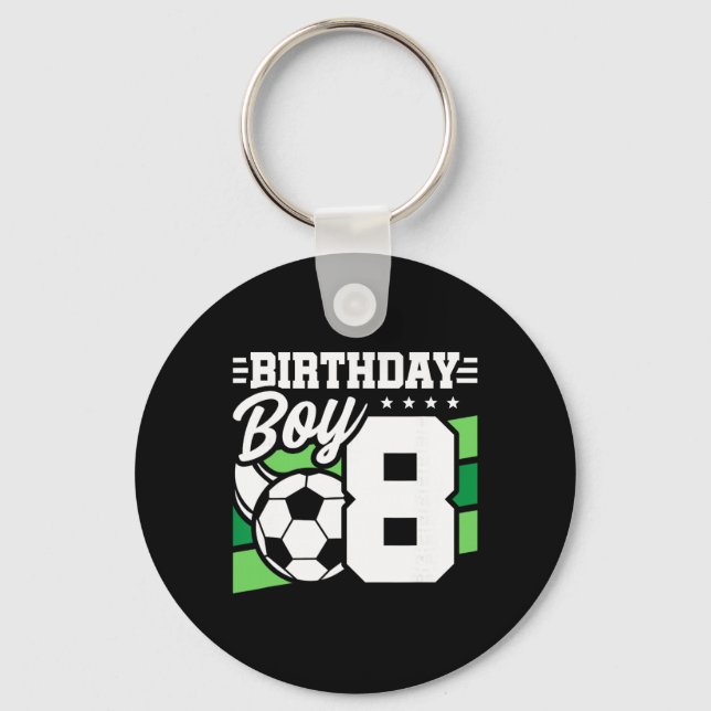 Chaveiro Soccer Birthday Party - 8 Year Old Boy - 8th Birth (Frente)