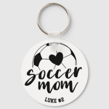 Soccer Mãe Bola Cardíaca Nome Personalizado e Núme