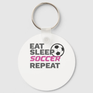 Chaveiro Soccer Player Eat Sleep Soccer Repeat Soccer Lover