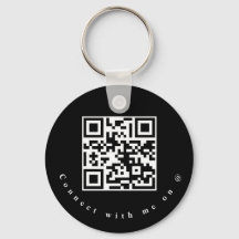 Social Media Business QR Code Keychain