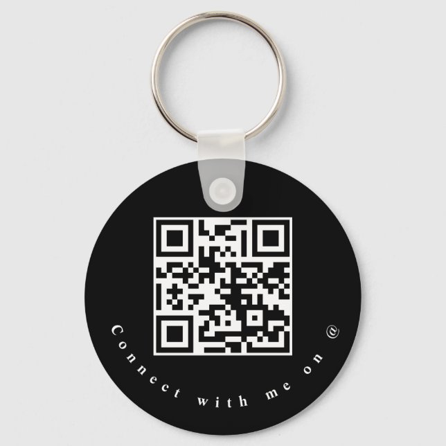 Chaveiro Social Media Business QR Code Keychain (Frente)