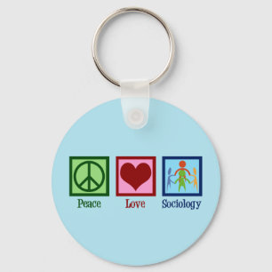 Chaveiro Sociólogo Peace Love Sociology Professor