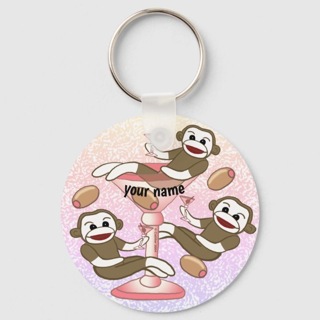 Chaveiro Sock Monkey Martini (Frente)