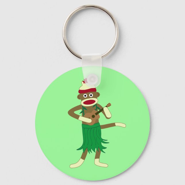 Chaveiro Sock Monkey Ukulele (Frente)