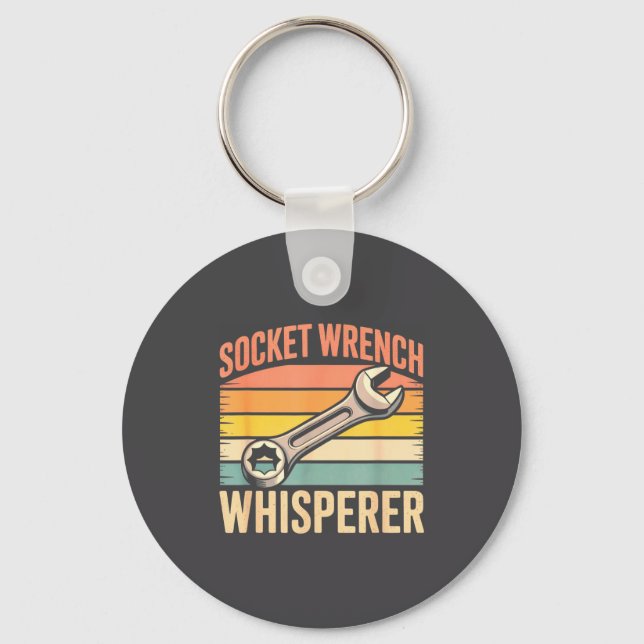 Chaveiro Socket Wrench Whisperer Retro Mechanic Crew Auto T (Frente)