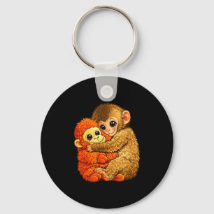 Chaveiro Soco de macaco bebê - meme engraçado de brinquedo