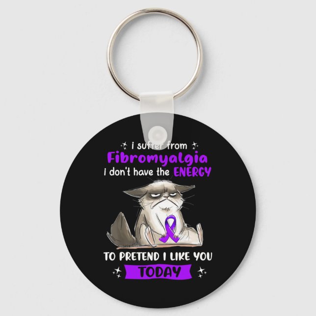 Chaveiro Sofre de Fibromialgia Advertência (Frente)