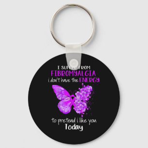 Chaveiro Sofrer De Fibromialgia Sensibilização Borboleta Pu
