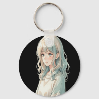 Chaveiro Soft Anime Girl – Round Keychain