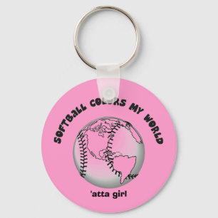 Chaveiro Softball Colors my World